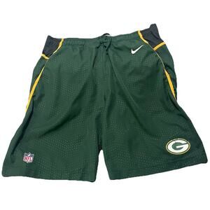 Green Bay Packers Shorts Mens Large Green NFL Football Dri Fit Nike On Field